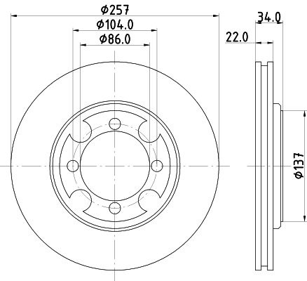 HELLA PAGID Bremžu diski 8DD 355 103-281